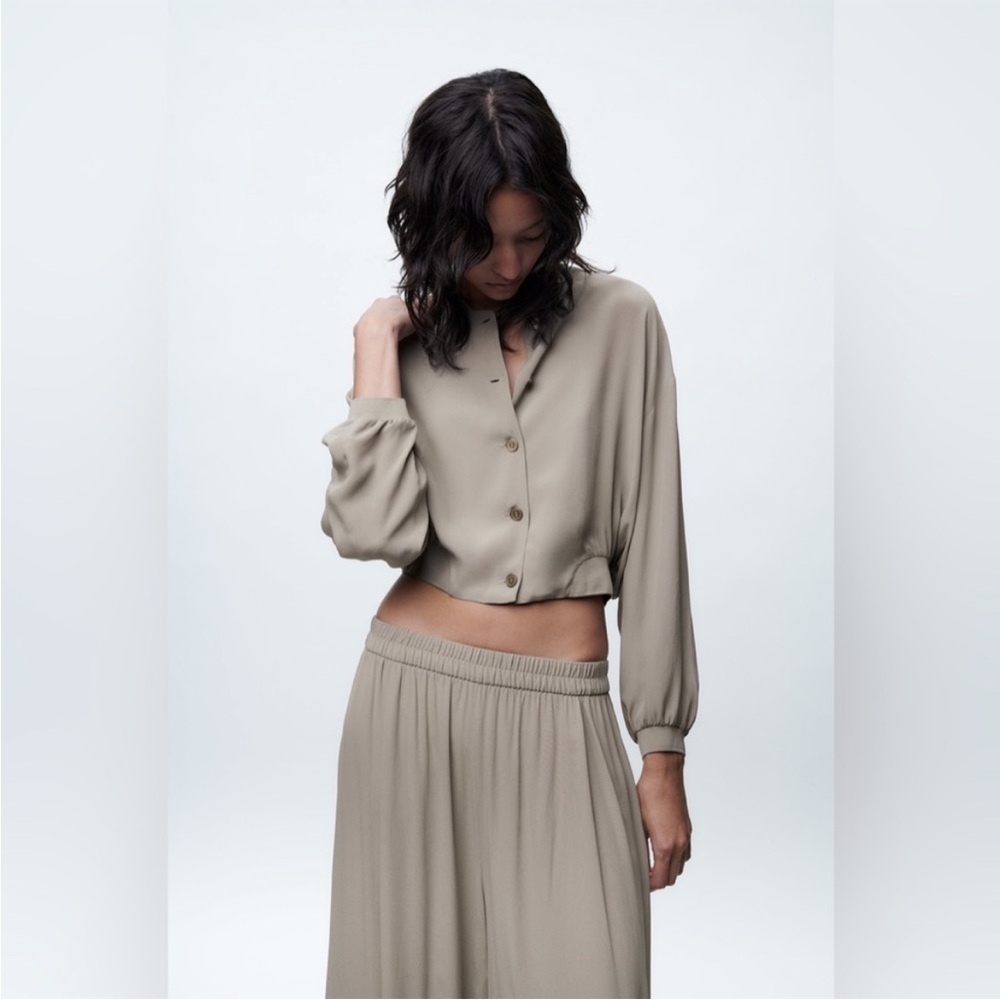 Zara Elegant Beige Lightweight Bomber